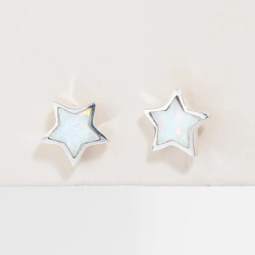 Opal Star Drop Earrings