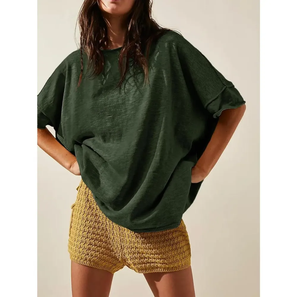 Women’s Oversized Short Sleeve Tunic Tee