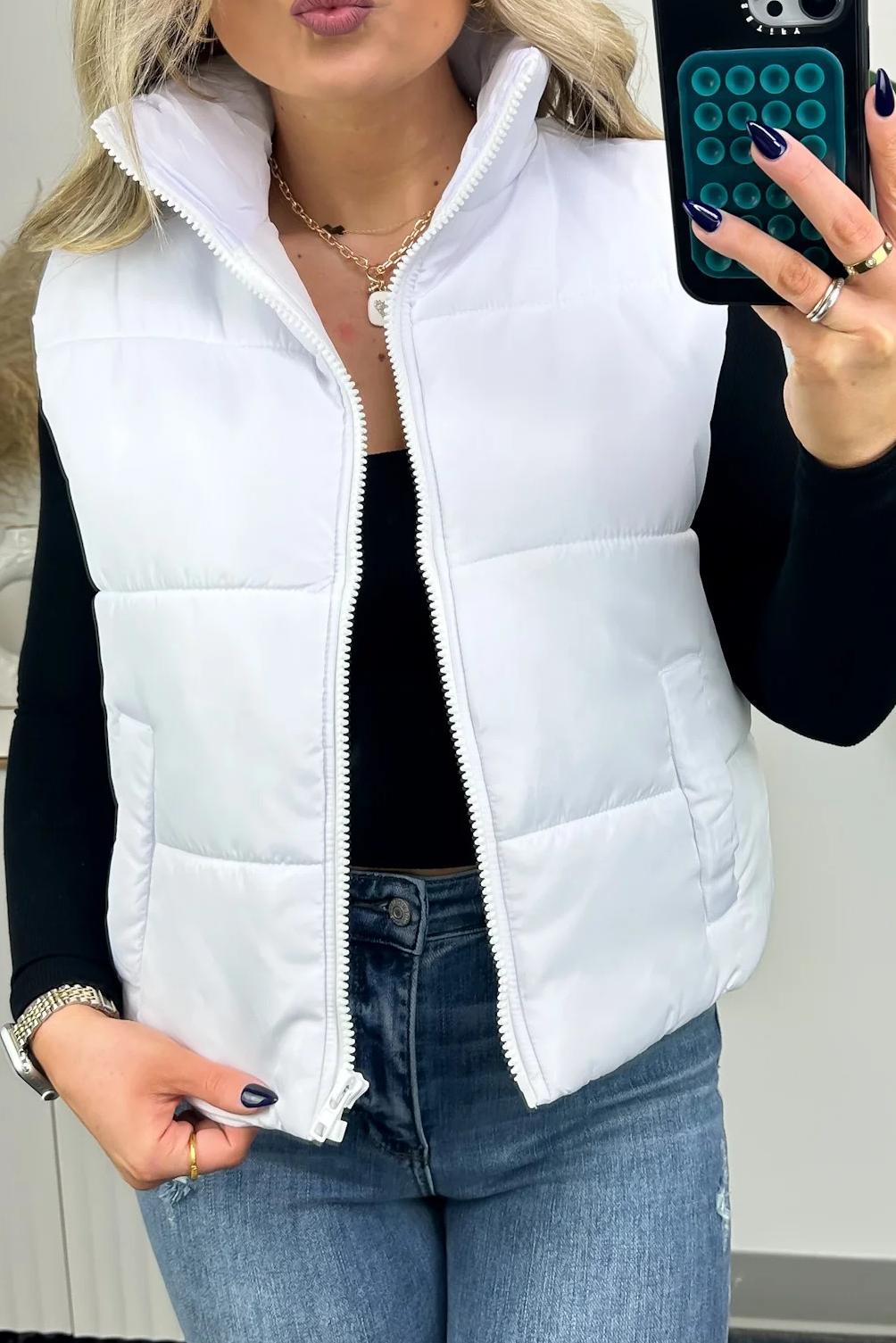 Cozy Zip Front Puffer Vest