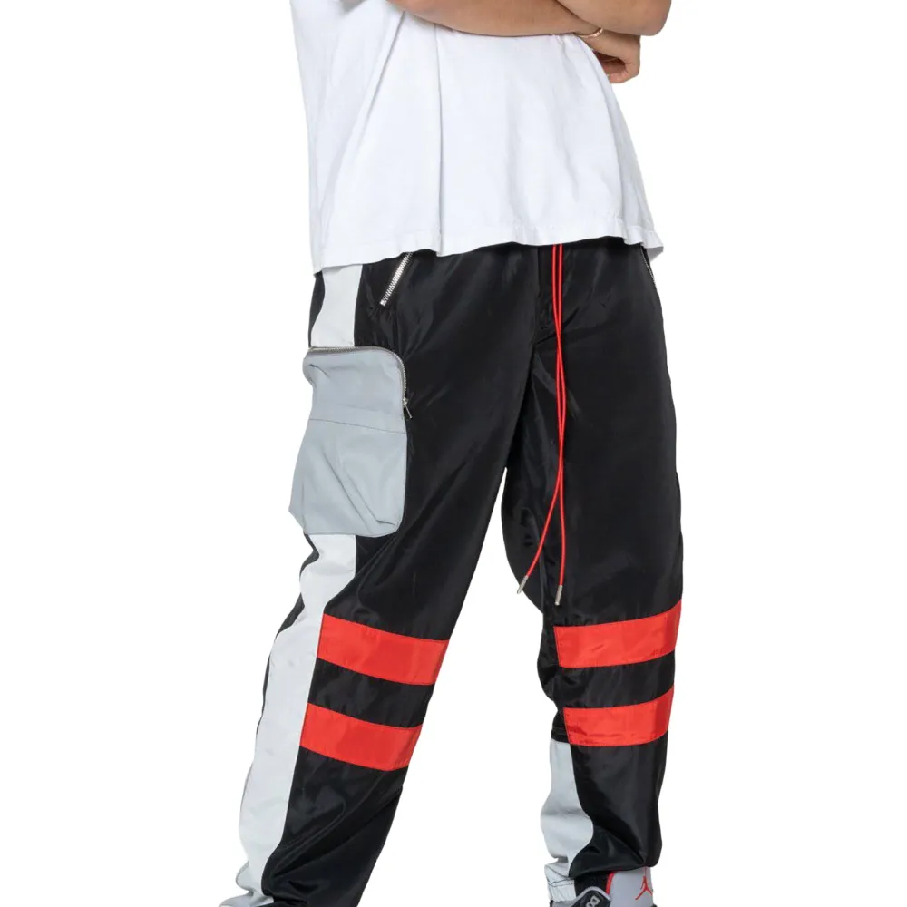 Color Blocking Cargo Pants Reflective