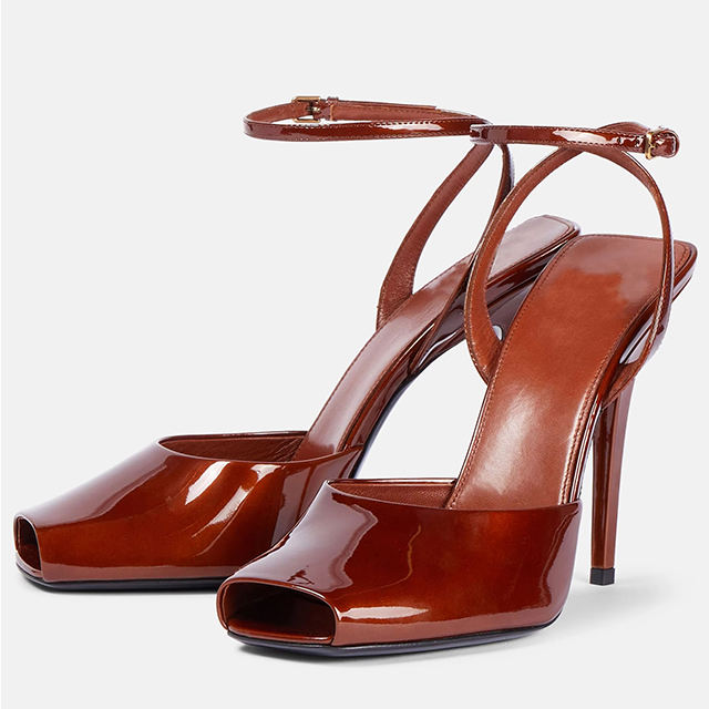 Lunara Peep Toe Block Heel Sandals