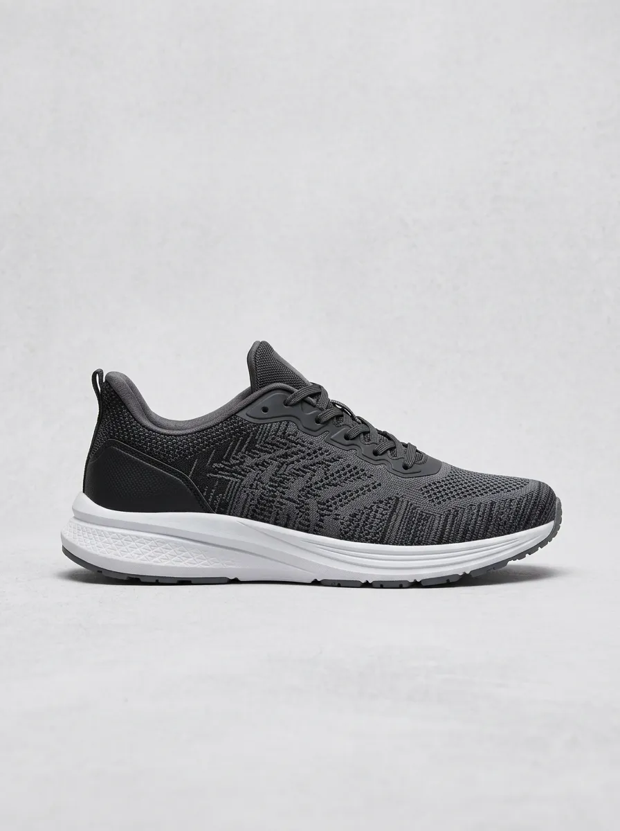 Functional Geometric Graphic Silhouette Men's Running Shoes