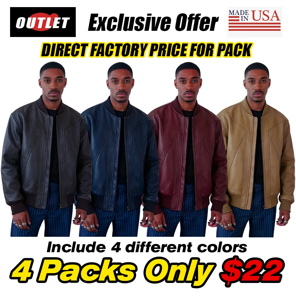 Men's solid color sporty windproof leather jacket
