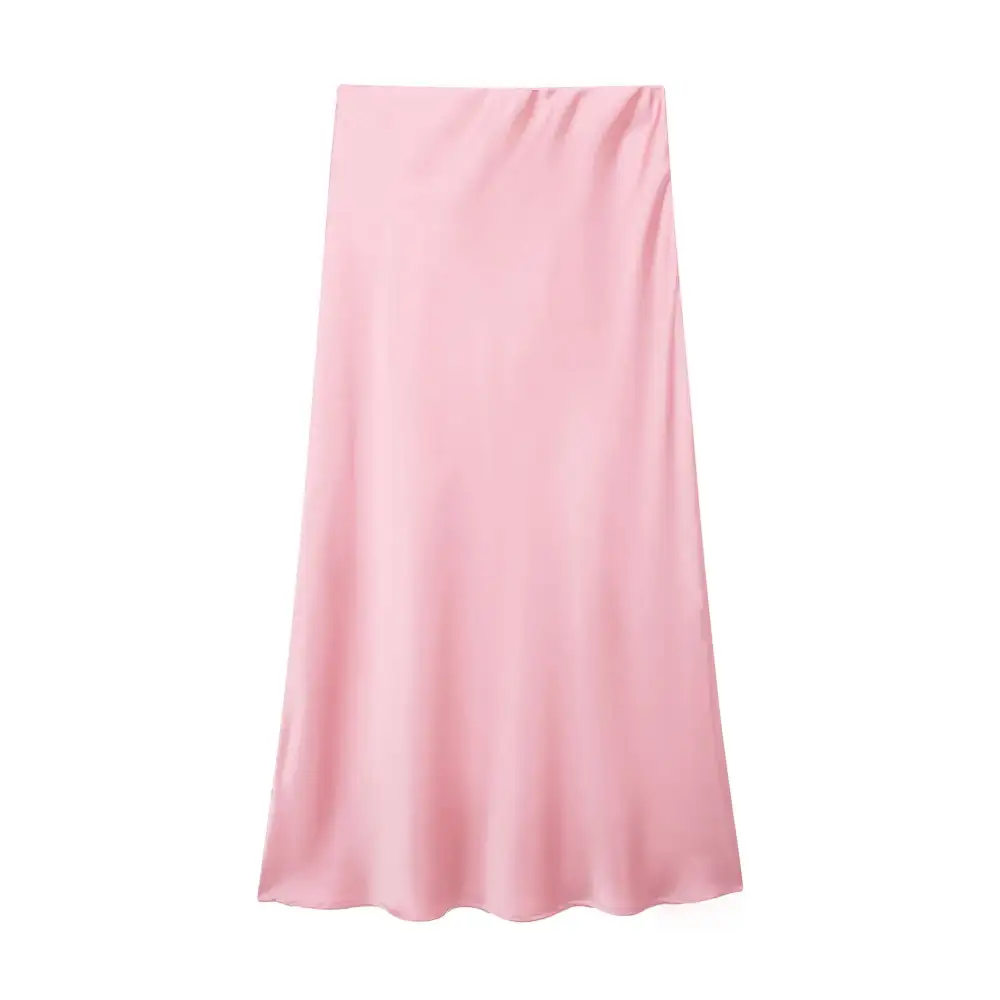 Everyday Satin Pencil High Waist Skirt