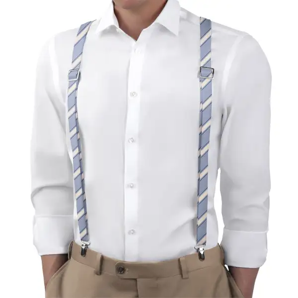 Fox Stripe Pattern Suspenders