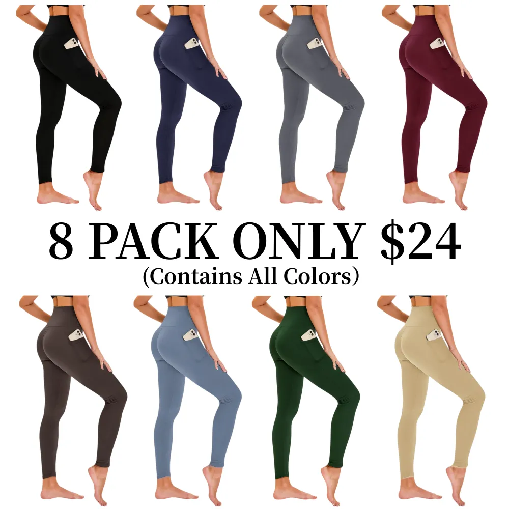 Women's High Waisted Fleece Yoga Pants
