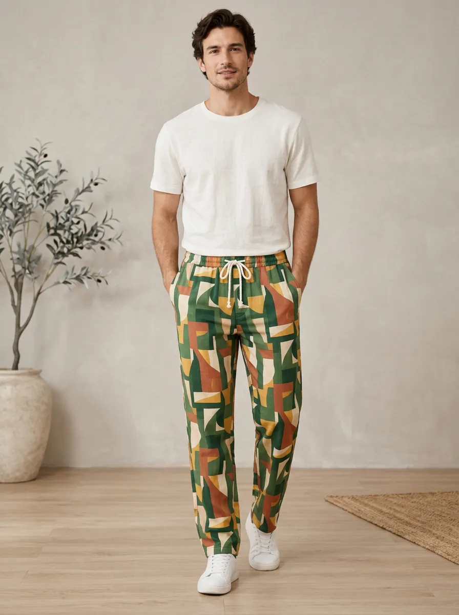 Men's Geometric Art Printed Pants