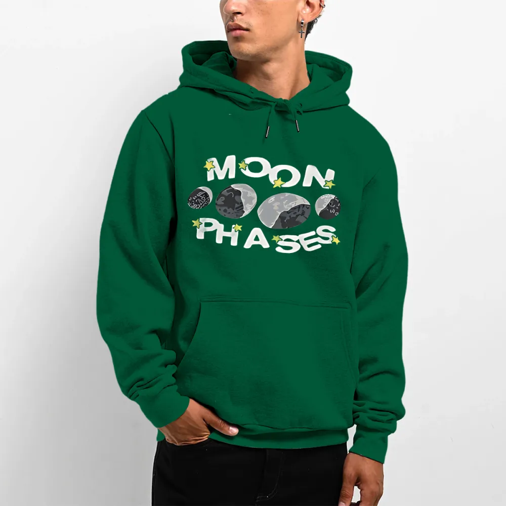 Sad Moon Print Hoodie