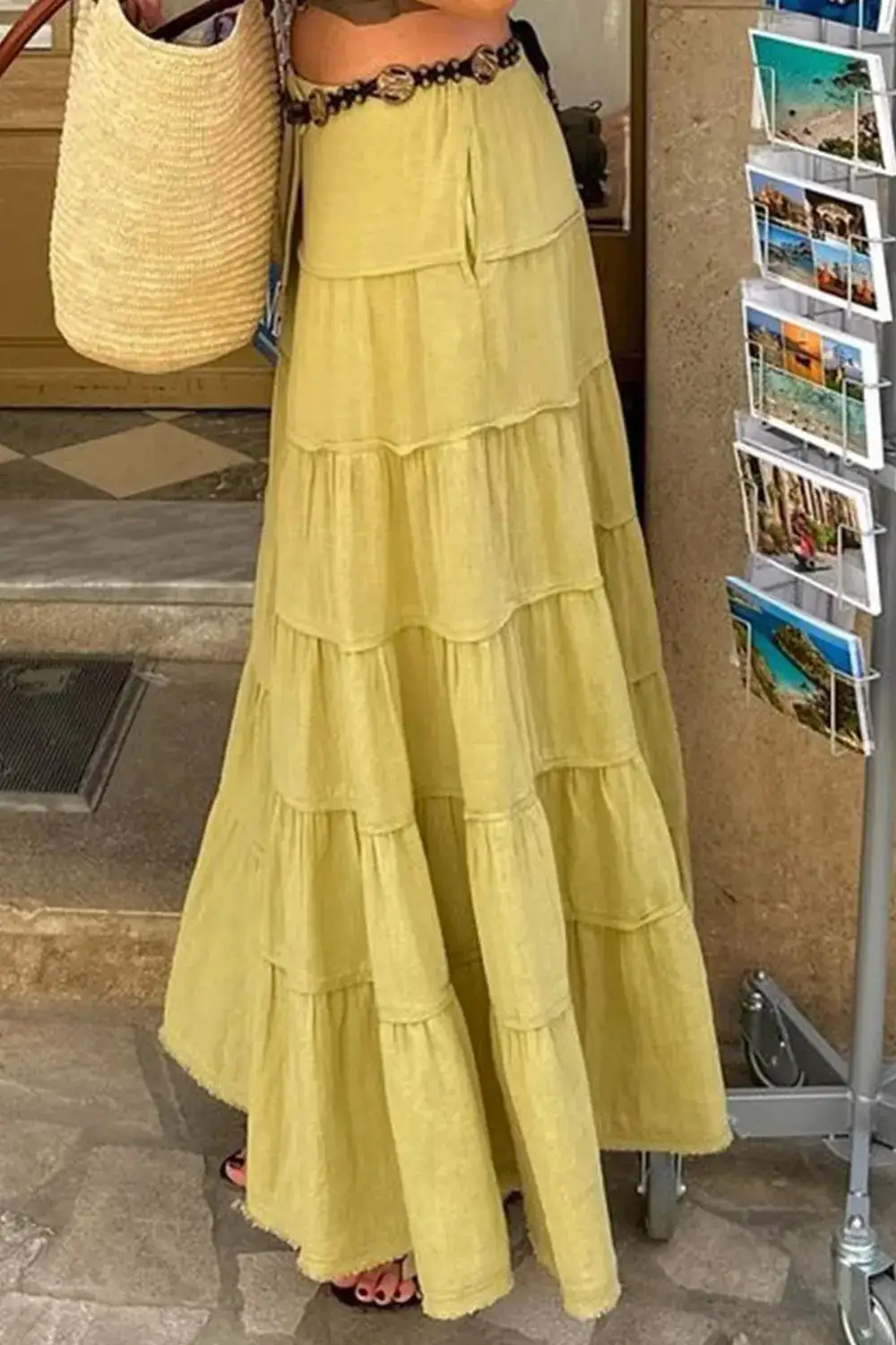 Quiet Drawstring Bohemian Skirt