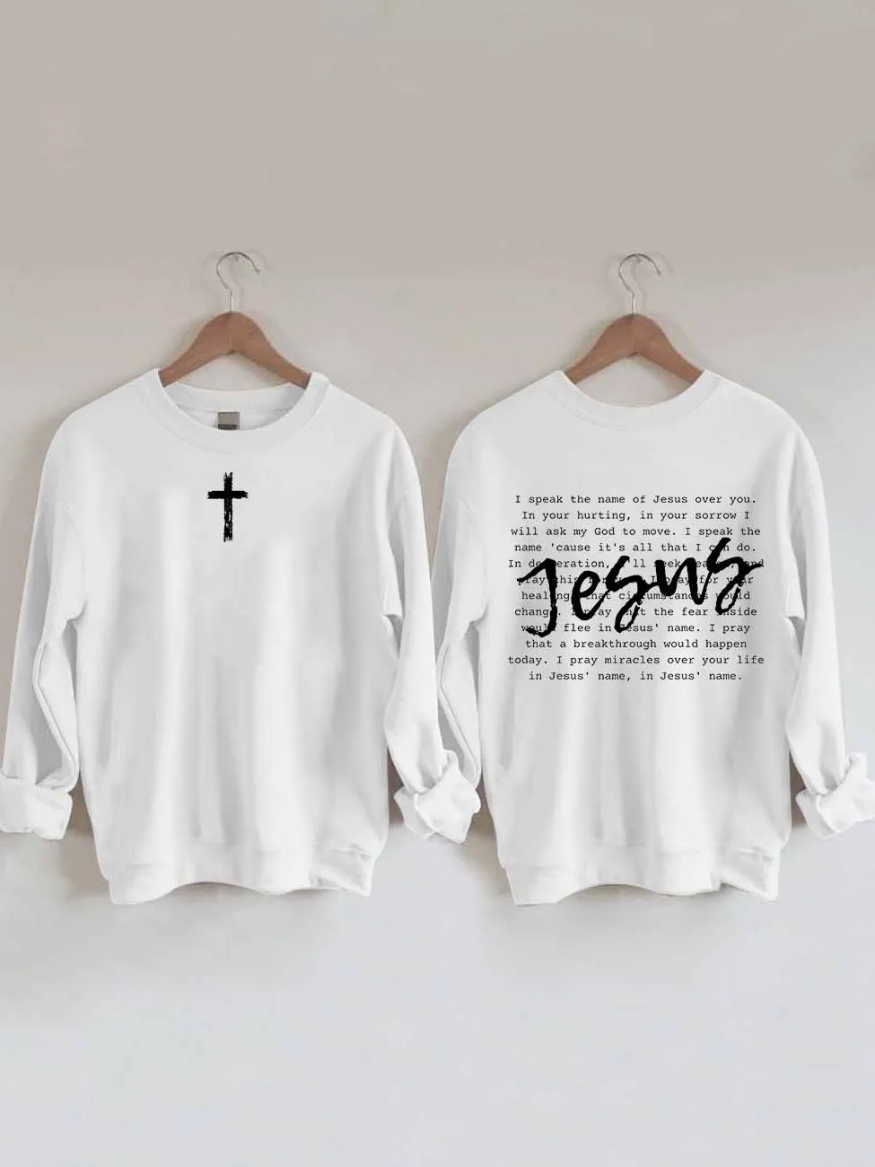 Women's JESUS Casual Print Sweatshirt