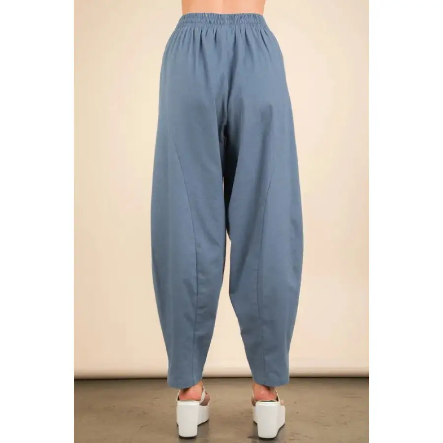 Solid Barrel Comfy Woven Pants