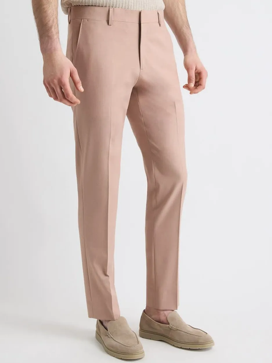 Slim-Fit Blush Pink Slim-Fit Suit Pant