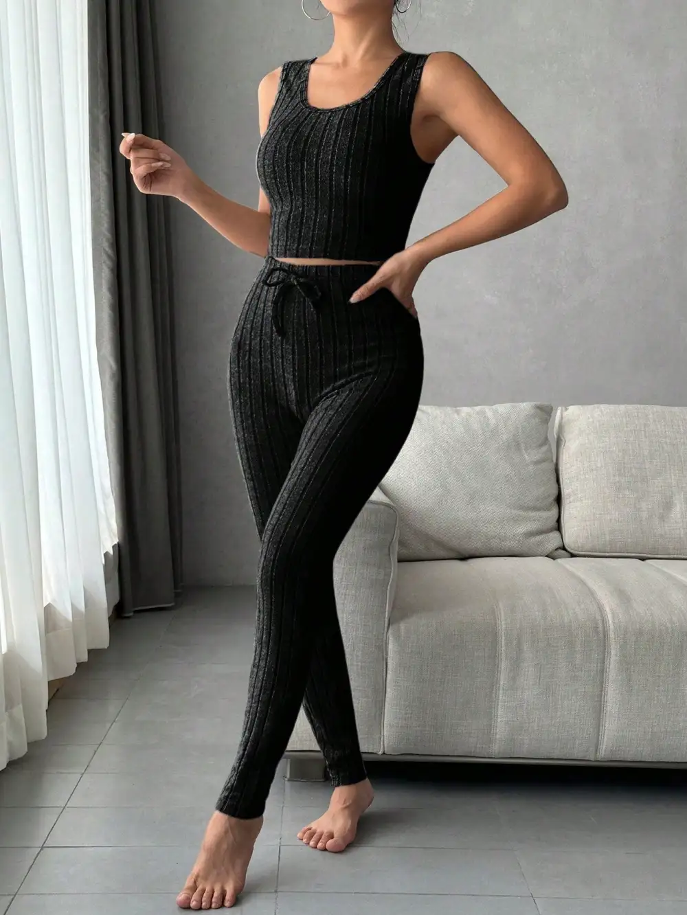 Scoop Neck Lounge Sleepwear Set