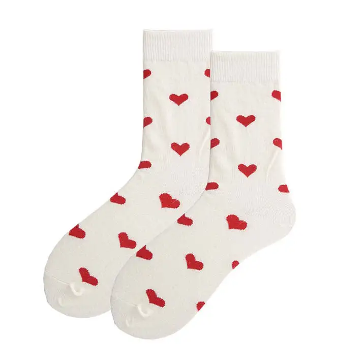 Vintage Heart Pattern Socks
