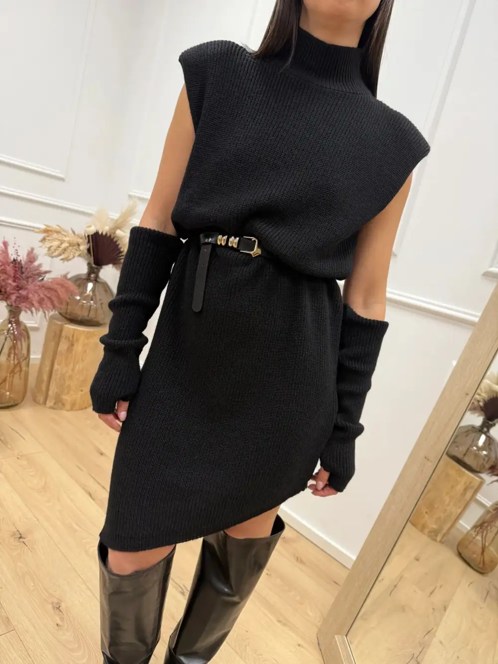 Tieback Mini Viscose Dress