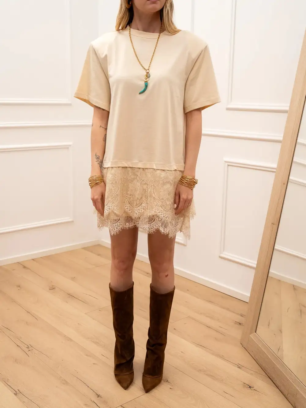 Mini Strappy Lace Dress