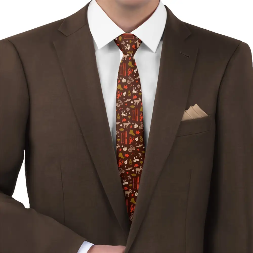 Modern Heritage Emblem Style Necktie