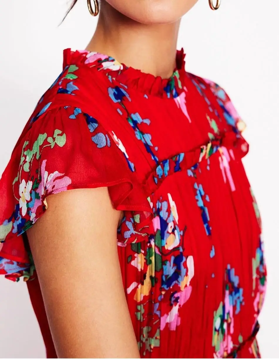Crew Neck Elegant Style Dress