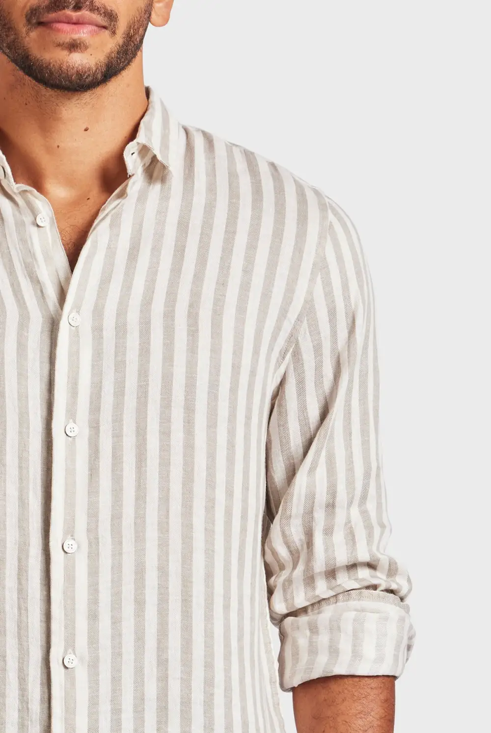 Striped Linen Button Down Shirt