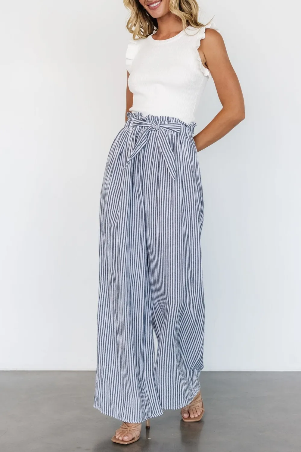 Daily Versatile Striped Loose Pants
