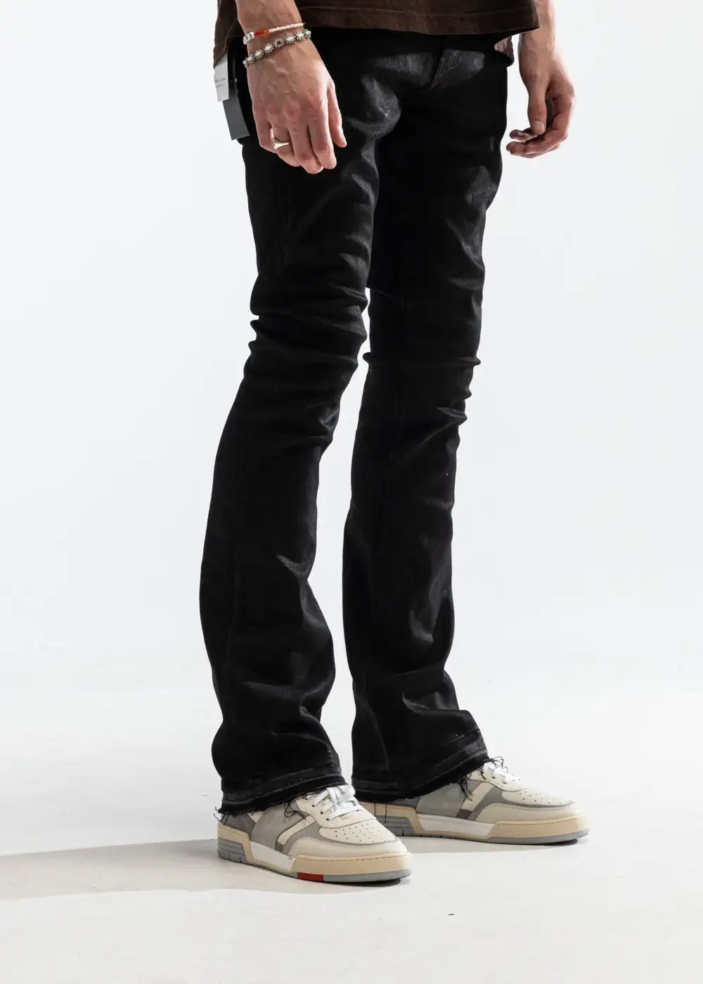 Skinny Raw Hem Flare Jeans
