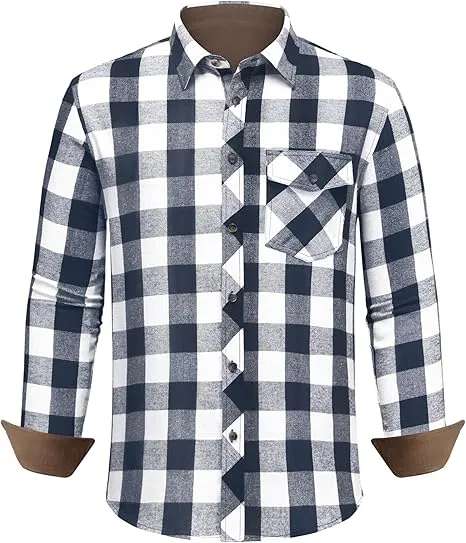 [Plus Size]Men’s Buffalo Plaid Flannel Shirt – Rugged Warmth. Timeless Style. Everyday Comfort.  Classic Design | Soft Cotton Comfort | Built for Any Season