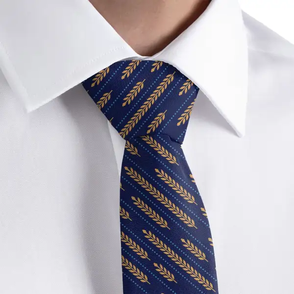 Wheat Botanical Pattern Necktie