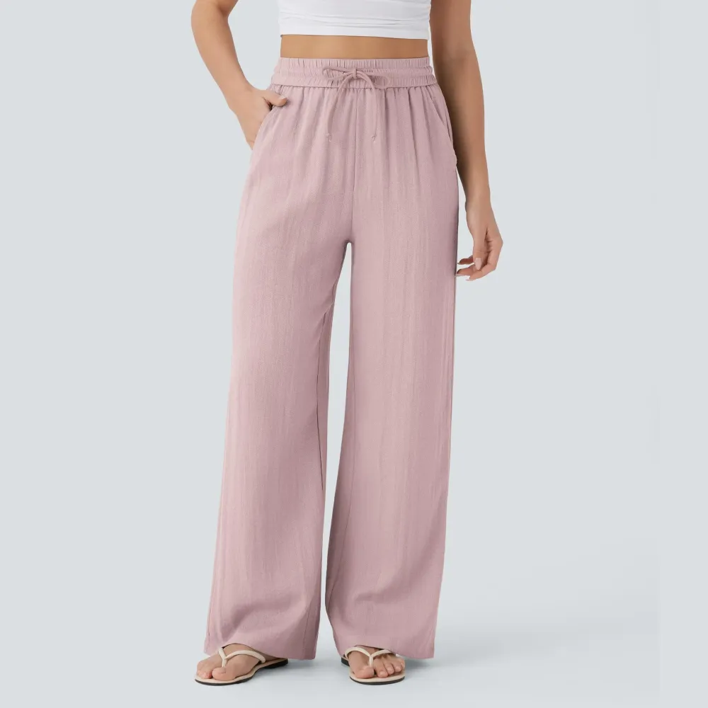🔥Last Day: 14-Pack Only $35 🔥Women'S High-Waisted Linen Trousers