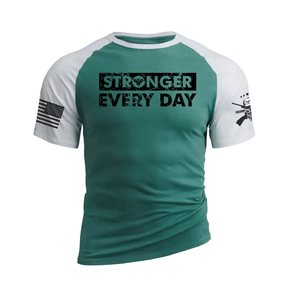STRONGER EVERY DAY RAGLAN GRAPHIC TEE