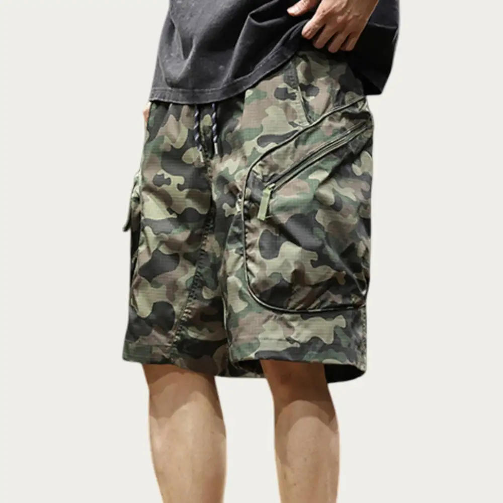 Drawstring Pocketed Lightweight Men's Cargo Shorts