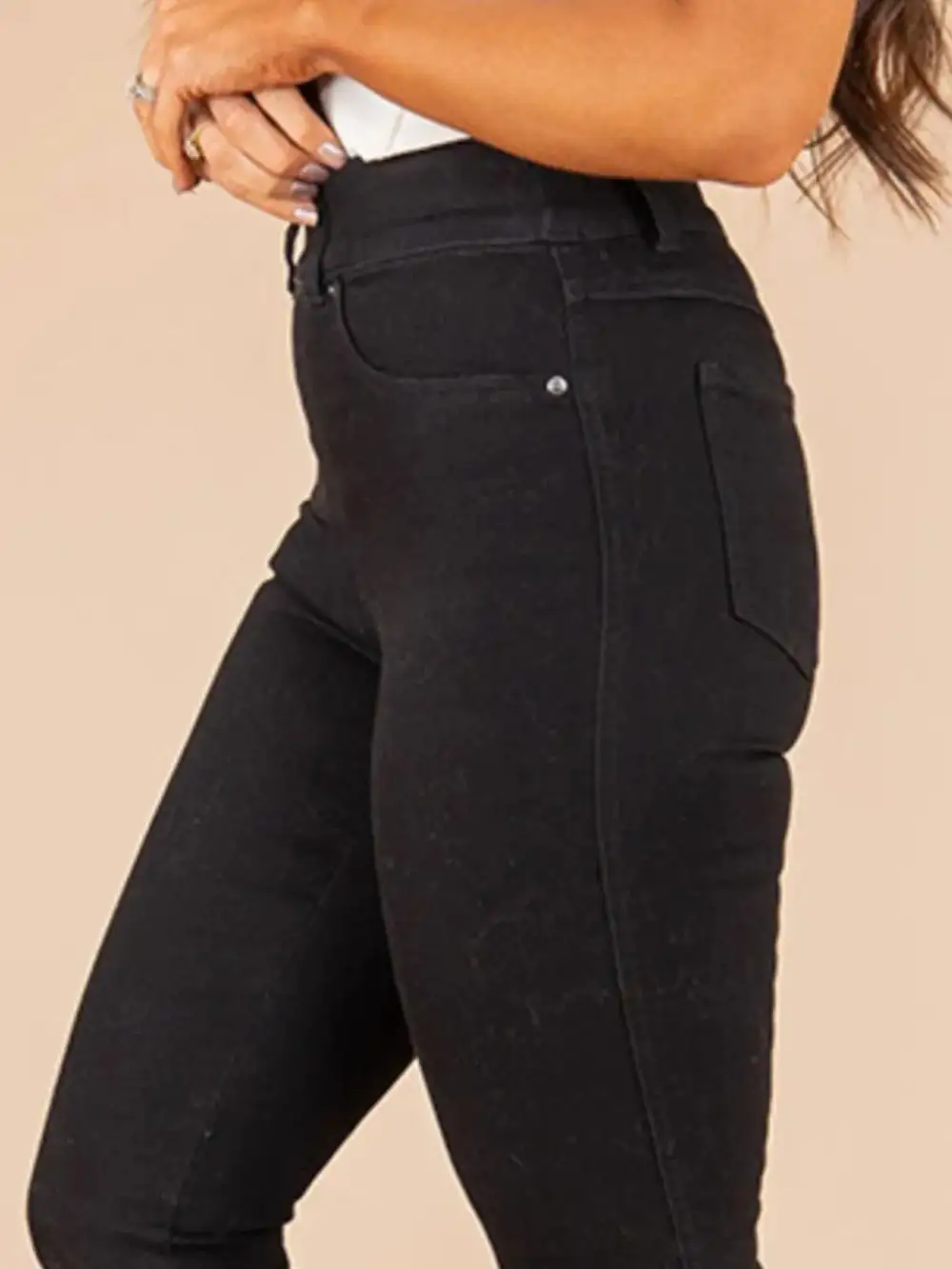 High Waisted Flared Plus Denim Jeans