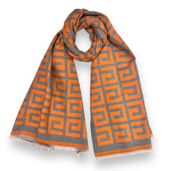 Reversible Maze Cashmere Blend Scarf