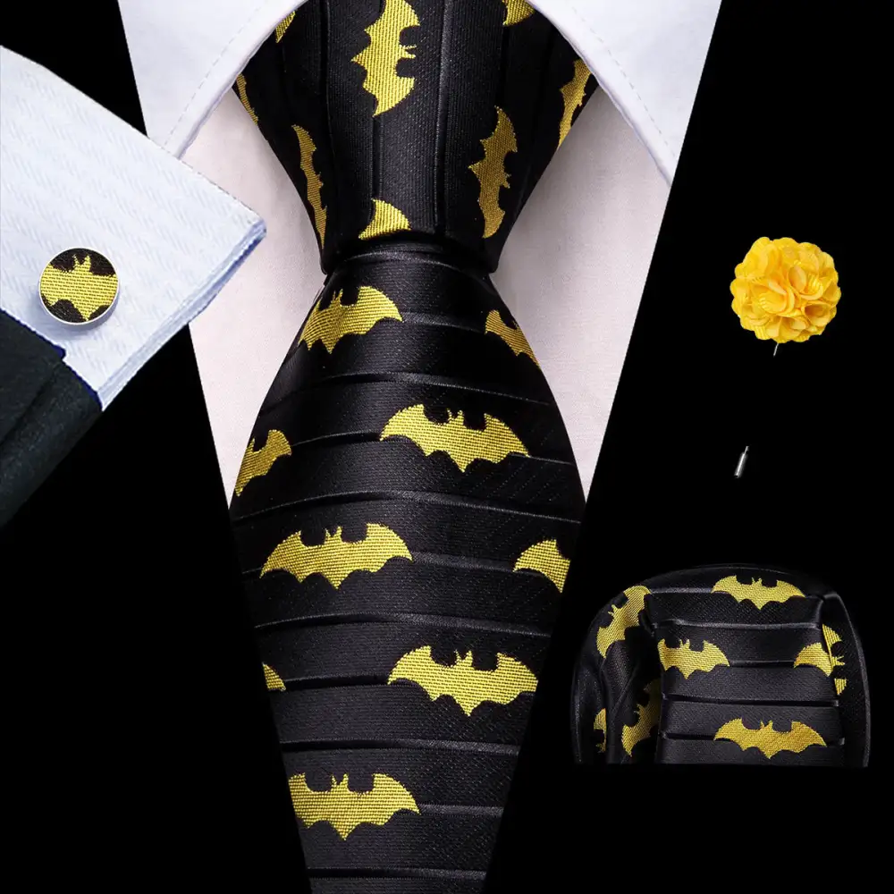 Refined Lapel Collar Necktie Set