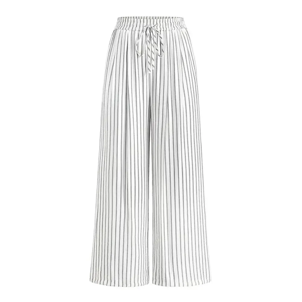 Women'S Elastic Waist Striped Lightweight Wide-Leg Pants-🔥7-Pack - All Colors Included, Only $24