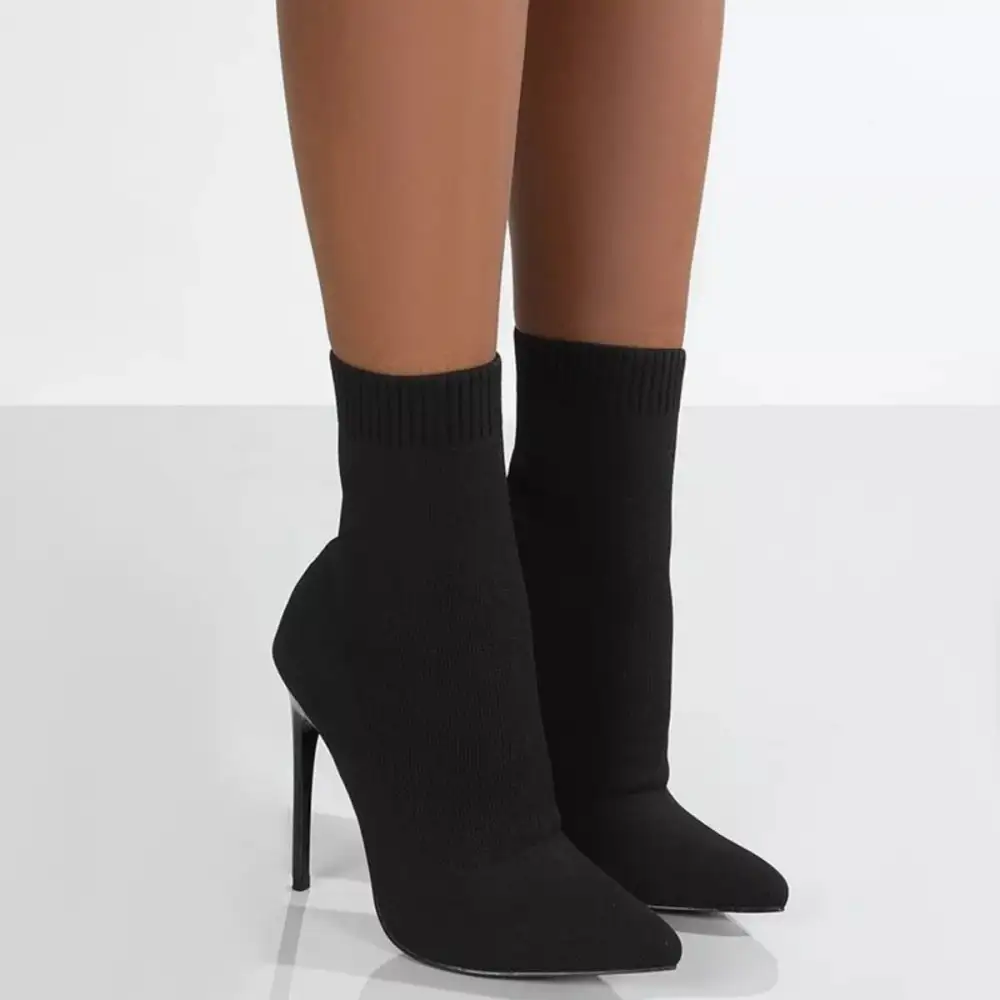 Relaxed Point Toe Stiletto Boots