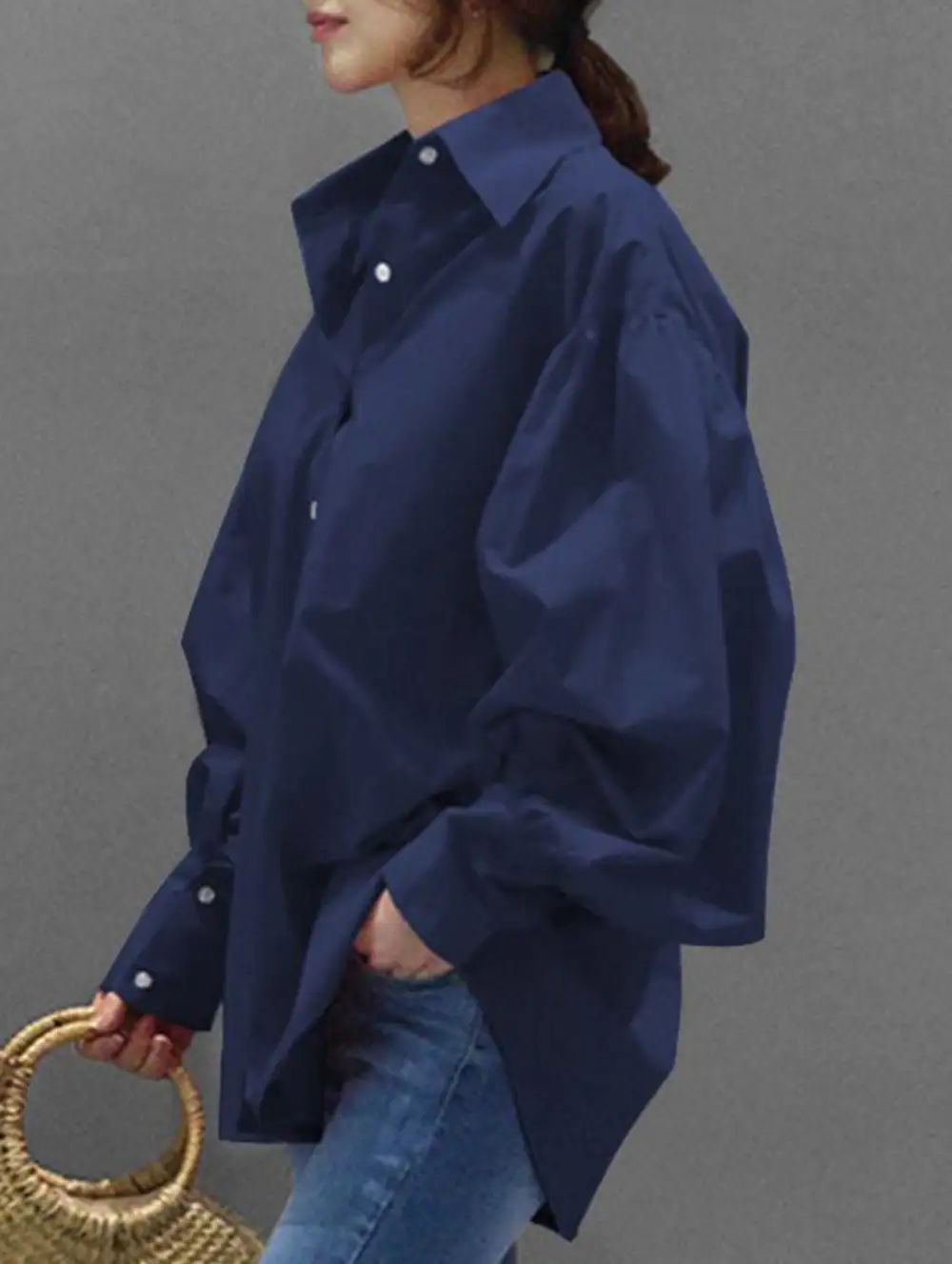 Relaxed Fit Retro Lapel Shirt