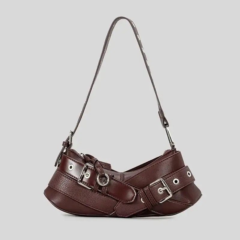 Vintage Zip-Top Shoulder Bag