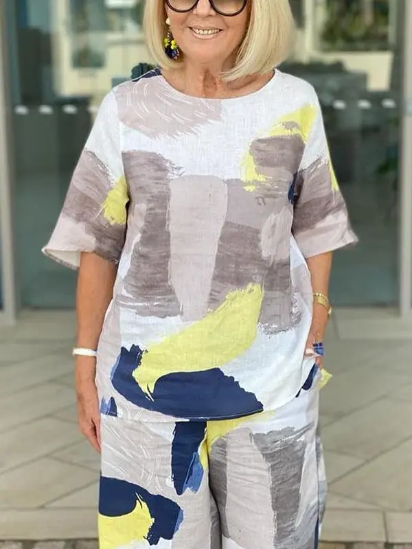 Ladies Casual Printing Suit
