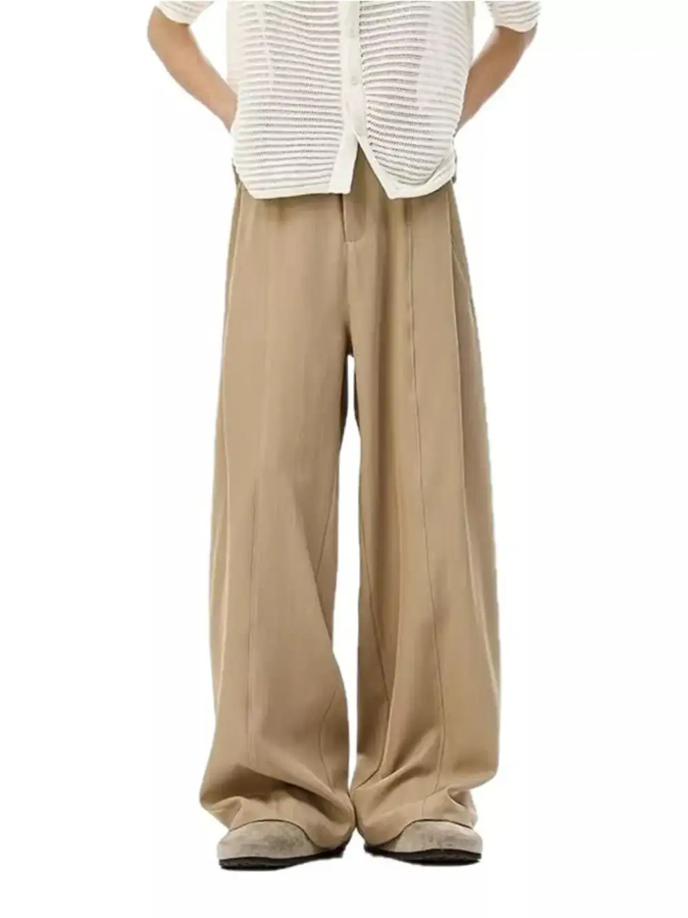Men's Plus Size Wide Leg Pants