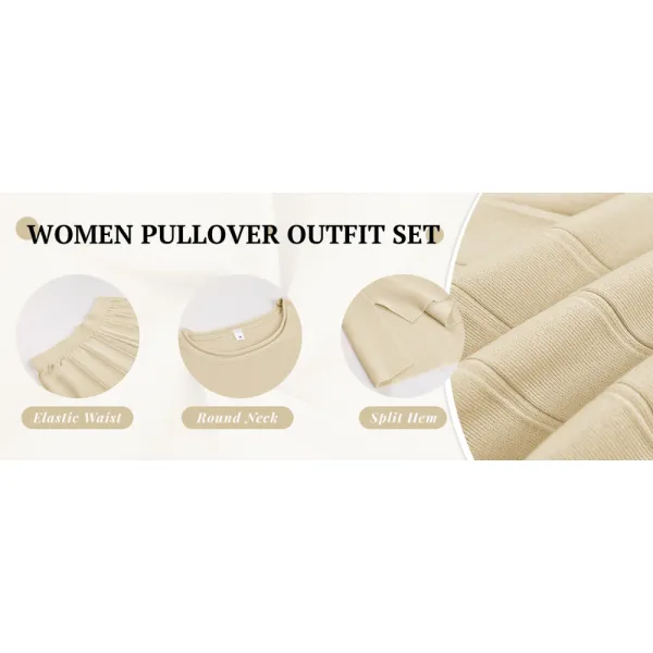 Women's Sweater Set 2 Piece Lounge Set Knit Pullover Tops Vest Pants Outfits