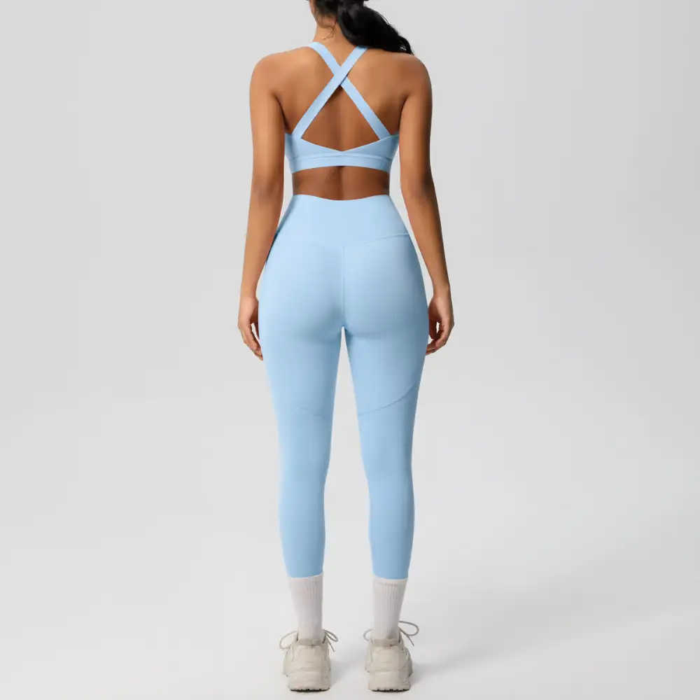 Backless Yoga Two-Piece Bra and Vest Active Set
