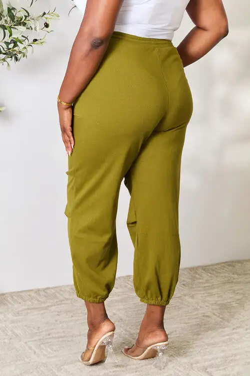 Drawstring Pocketed Cargo-Detail Sweatpants