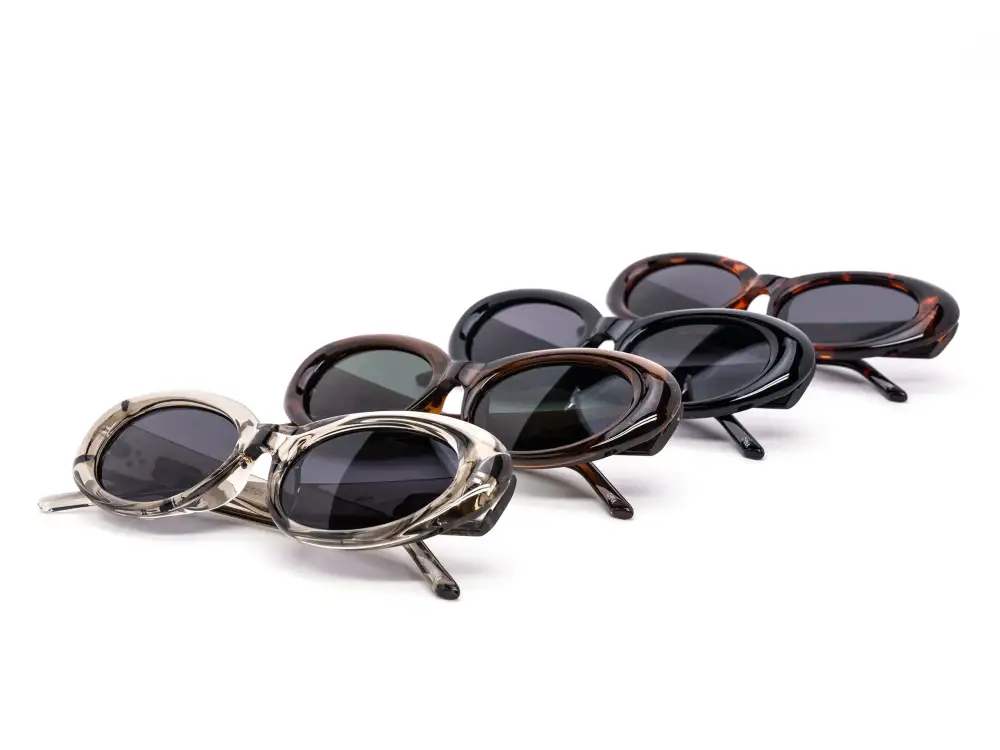 12-Pack Modern Metal Oval Sunglasses