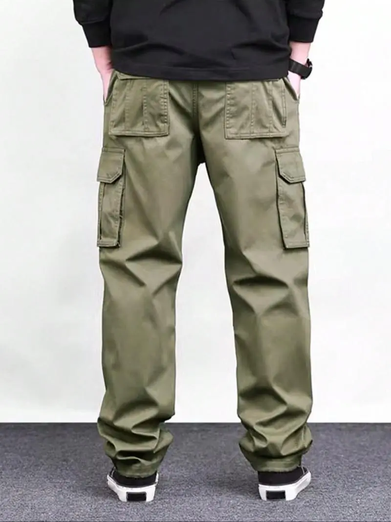 Men's Loose Solid Pocket Cargo Pants