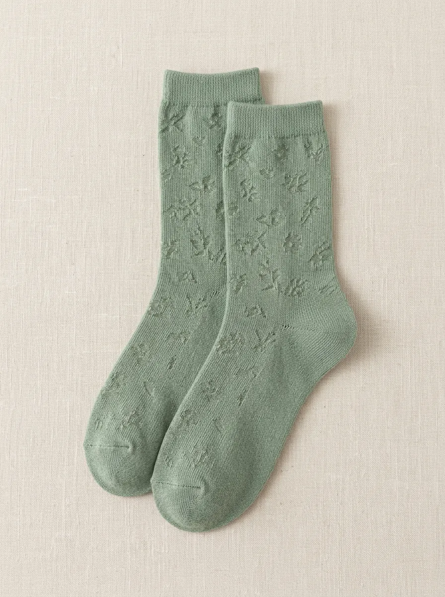 Classic Profile Floral Casual Socks