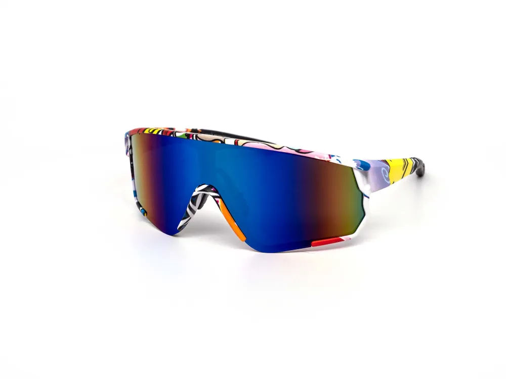 12-Pack Sport Shield Burnt Mirror Sunglasses
