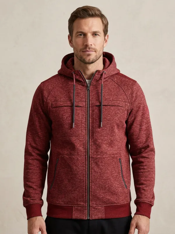 Men's Heathered Zip-Up Sports Jacket