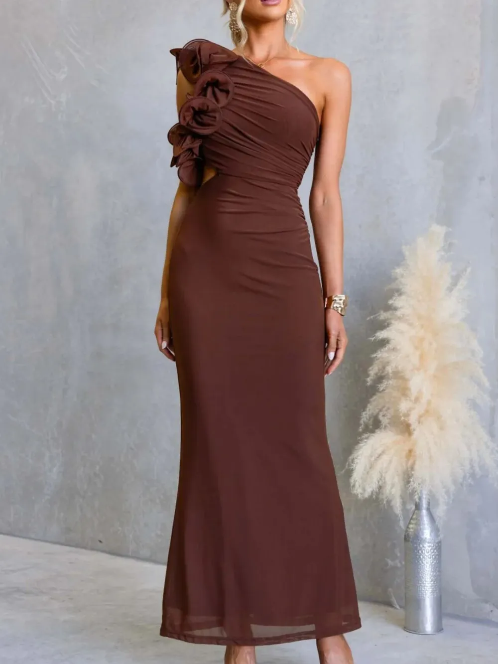 Relaxed Shape Floral Sleeveless Maxi Dress