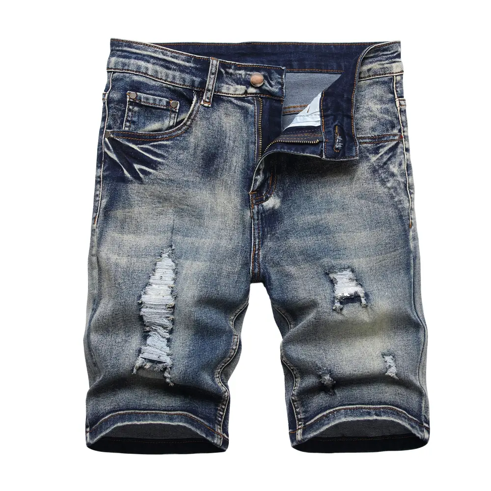 🛒 90% OFF NOW!2026 New Men'S Multi Pack Slim Fit Stretch Denim Shorts Ripped Skinny Jean Shorts For Men