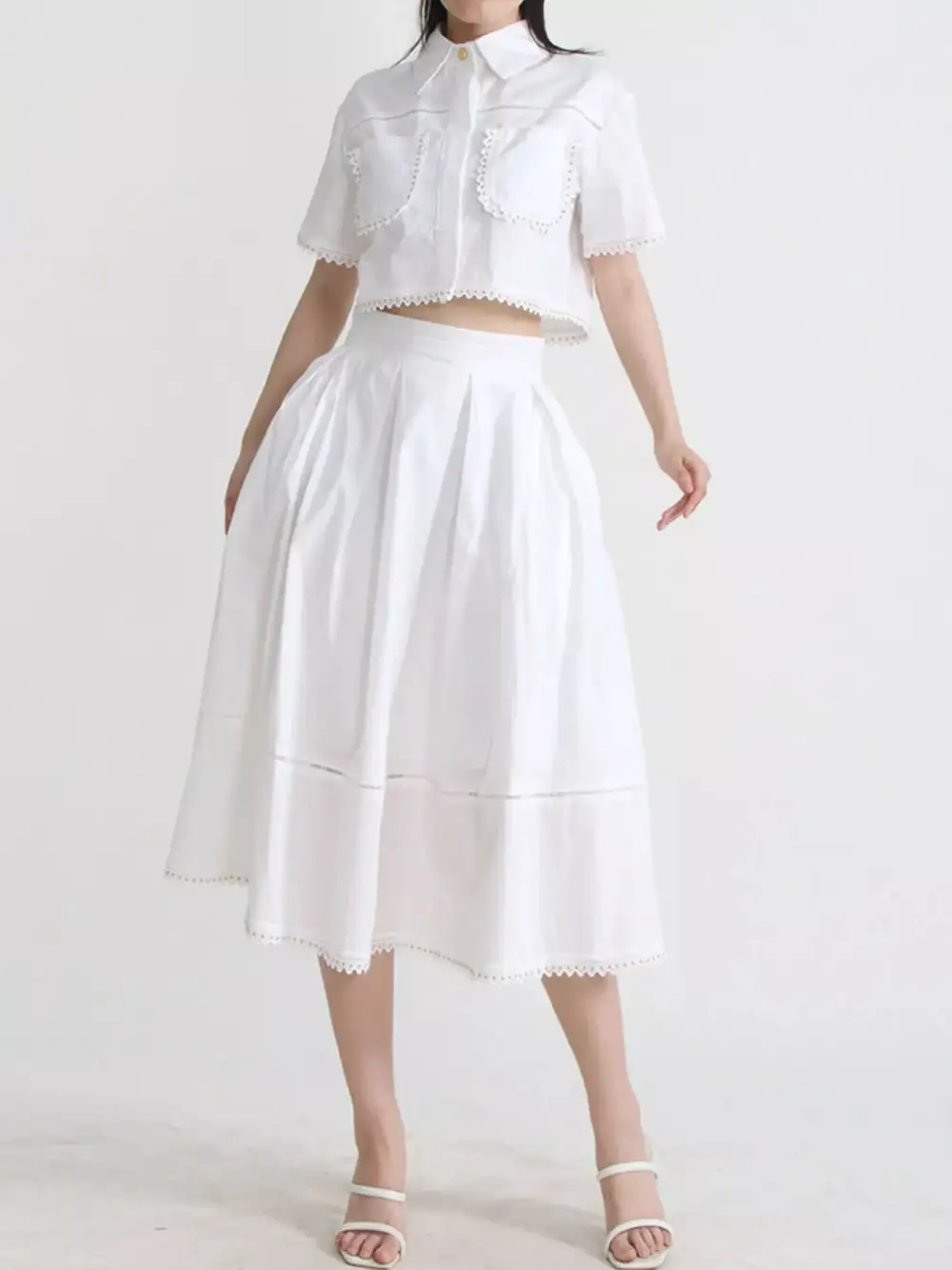 Comfort Button Front Short Sleeve Coordinated Sets